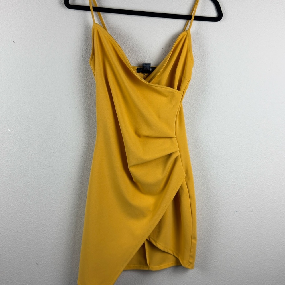 Joe & Elle Women Bodycon Mini Dress Mustard Yellow Size Medium